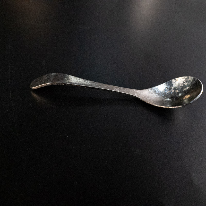 Titanium Spoon Pure Titanium Spoon Crystal Pure Titanium Coffee Spoon Hammered Ice Flower Spoon Household Deepened Tea Spoon Long Handle Seasoning Spoon