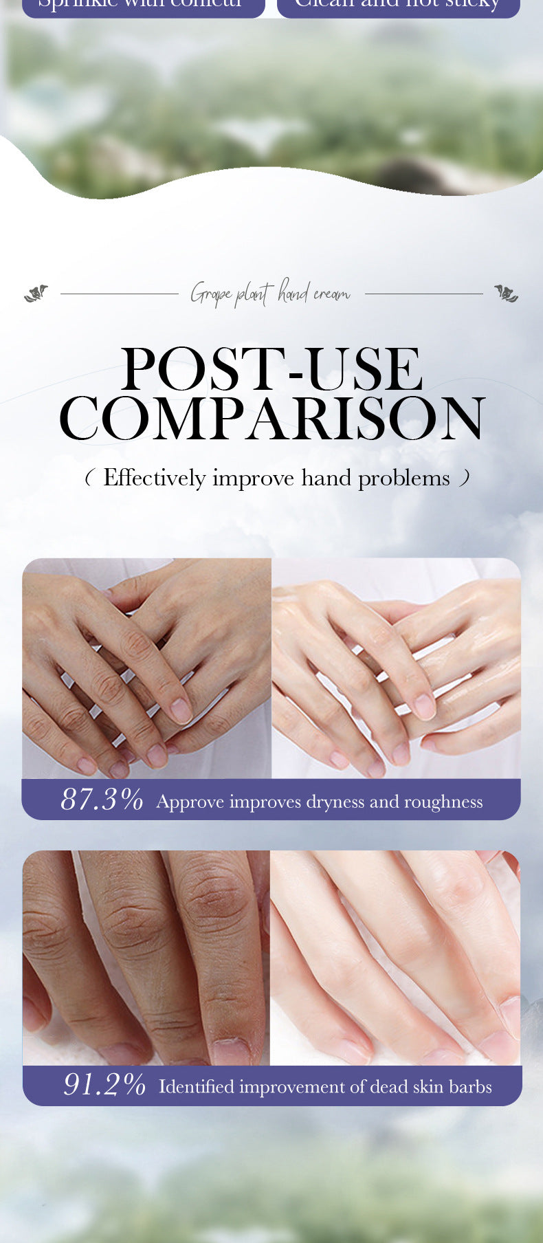 Grape Moisturizing Hand Cream SADOER Autumn and winter anti-chapped moisturizing hand cream cross-border foreign trade wholesale