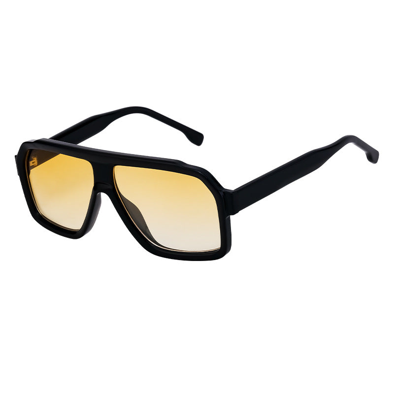 European and American Fashion Square Frame Sunglasses for Men Driving Special Propionic Acid Insert Pin Temple Sunglasses Men's Glasses shades