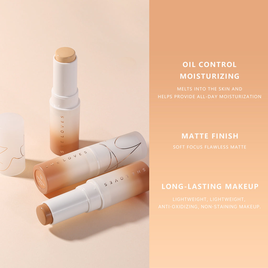 Exclusive Supply sheloves Matte Foundation Stick Concealer Foundation Liquid Non-Cakey Foundation Cream Long-Lasting Foundation Cream