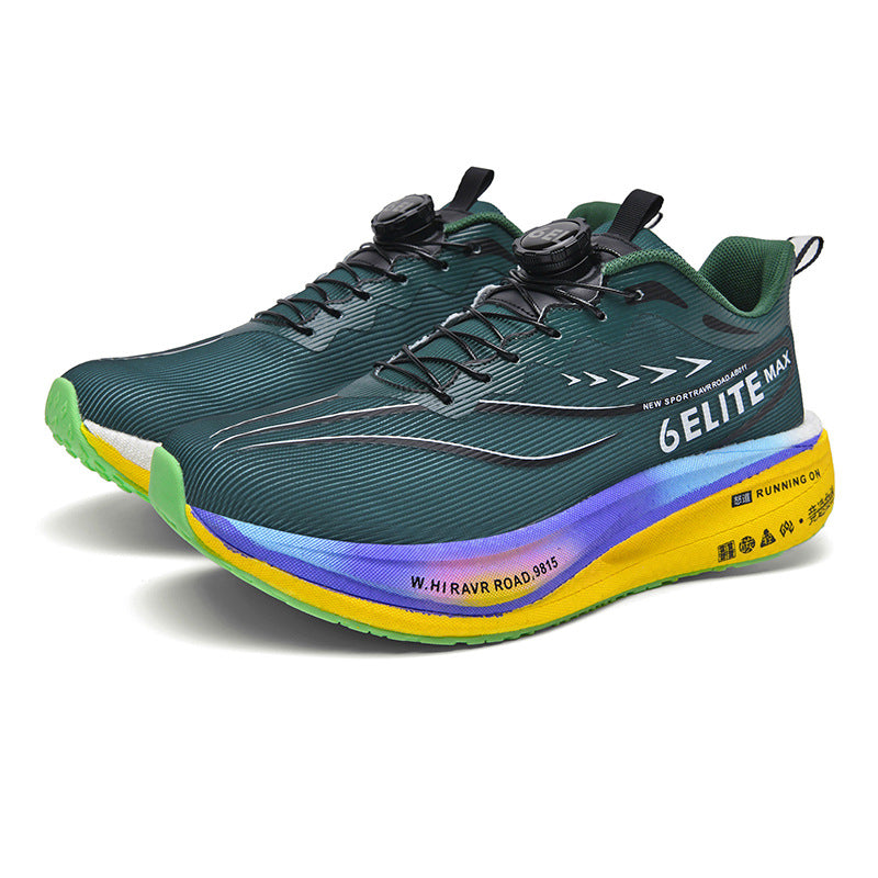 Feiteng6New Style Real Explosive Carbon Plate High Elastic Cushioning Running Shoes Luminous Casual fashion Couple Rotating Buckle Sneakers