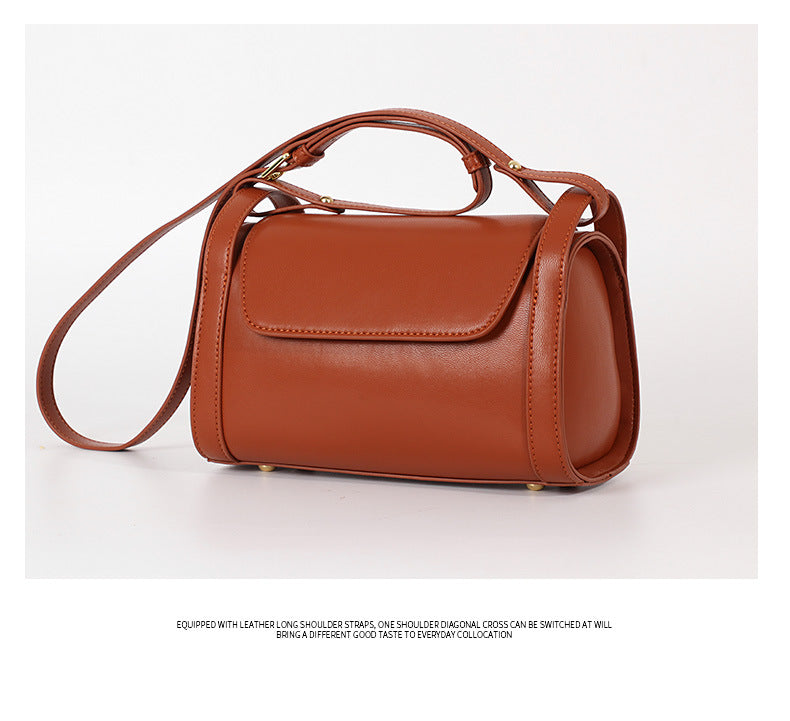 Trolis New Women's Bag2024Vintage Crossbody Bag Stylish Versatile Shoulder Bag Internet Celebrity Texture Small Square Bag