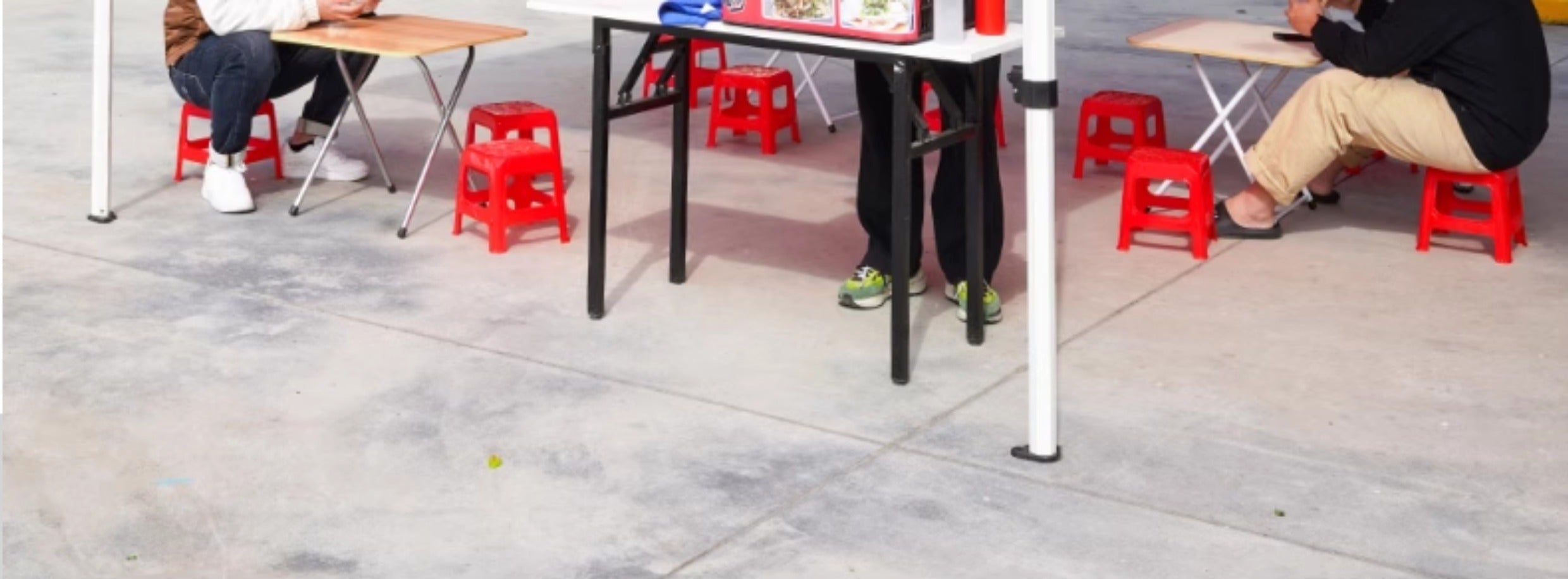 Four-Corner Rainproof Tent Four-Leg Rain Shelter Outdoor Advertising Exhibition Stall Use Sunshade Rain Cover Retractable Folding Canopy