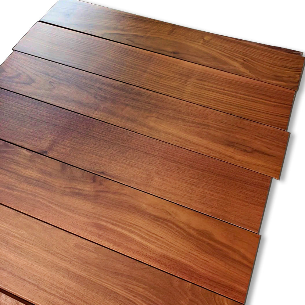 Engineered Walnut Wood Flooring Three-Layer Waterproof Anti-Slip Prefinished Hardwood Floor Smooth Surface Stable Outdoor