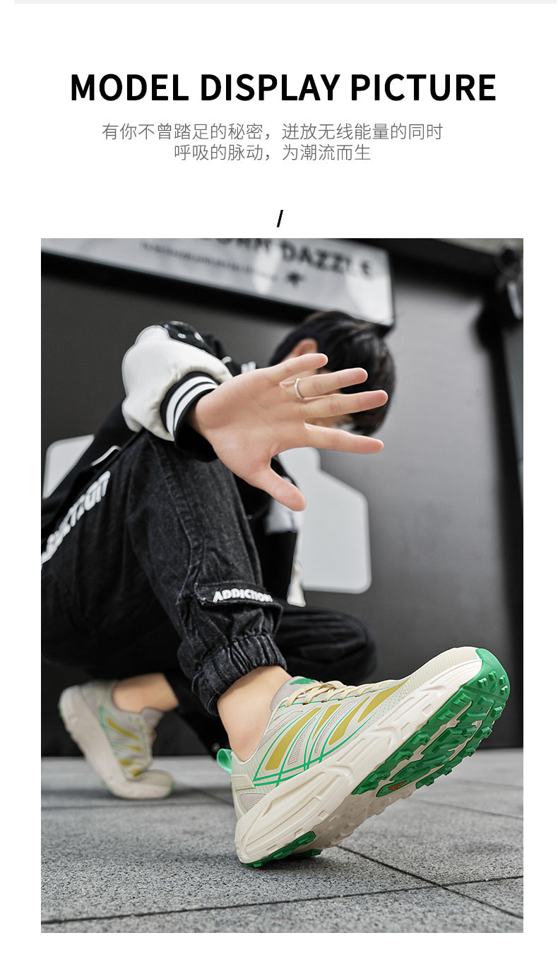 Autumn New Soft Sole Ultra-light Running Shoes Non-slip Wear-resistant Sports Wide Toe Casual Shoes Fashionable Sports Comfortable Trendy Shoes