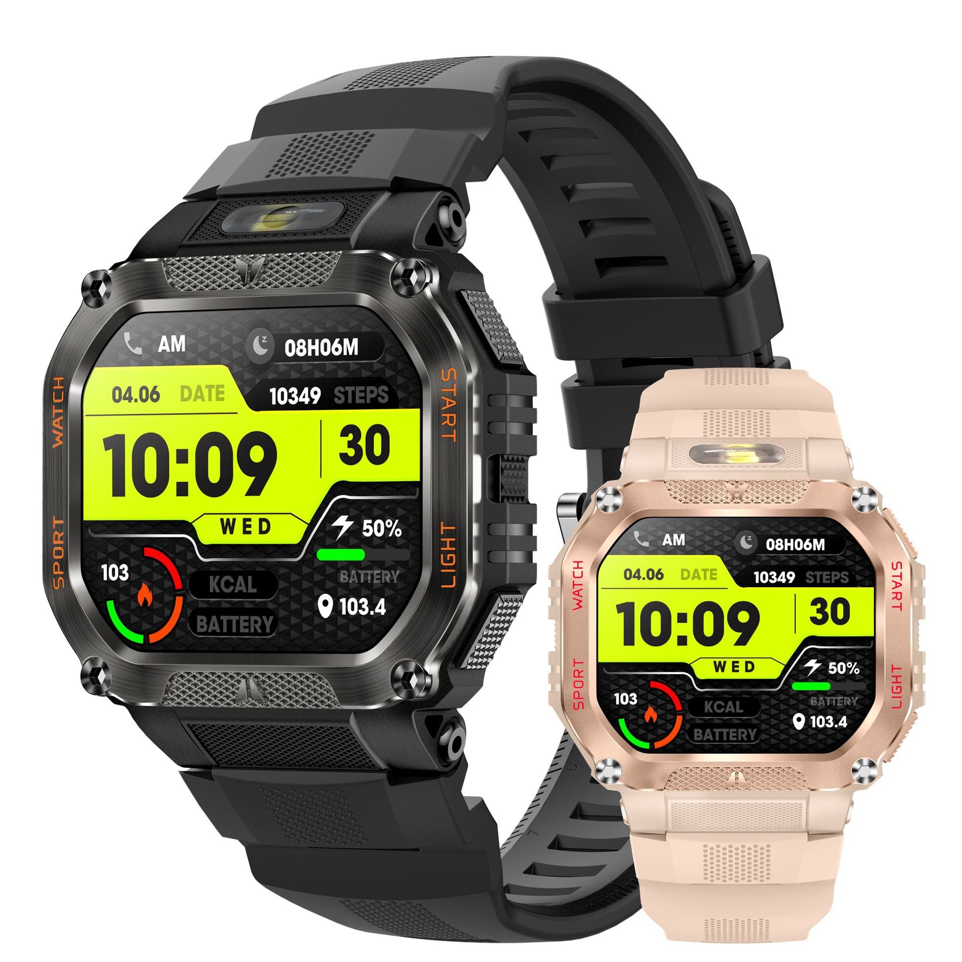 HT34Smart Watch Bluetooth Call True Heart Rate Step Sleep Monitoring3ATM Waterproof Outdoor Sports Three-Proof