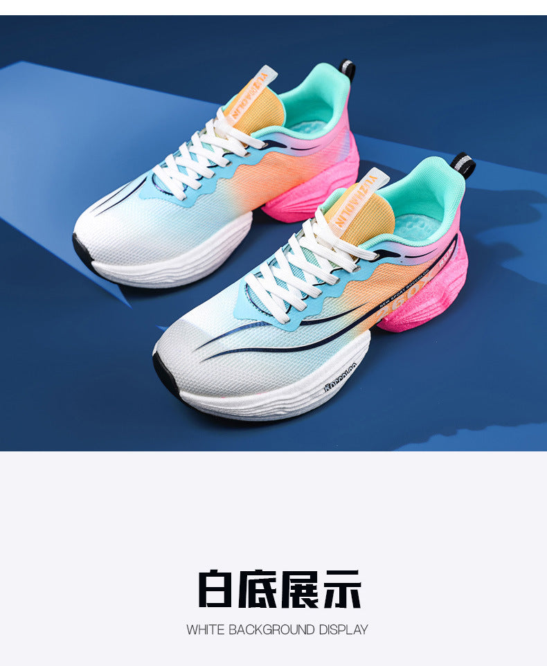 2025New Carbon Plate Anti-Slip Soft Sole Sports Shoes Dropshipping Couple Mesh Breathable Racing Running Shoes