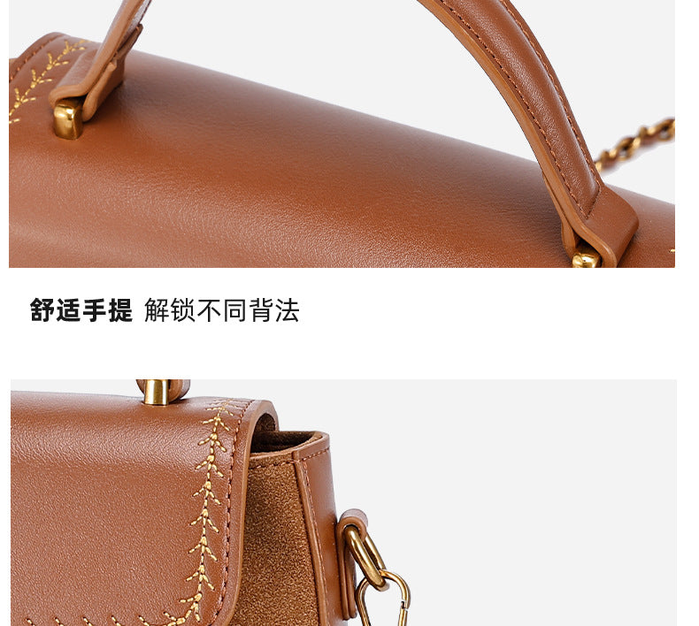 European and American Retro Niche Stylish Small Square Bag Chain New Texture Handbag Fashion Versatile Shoulder Crossbody Bag for Women