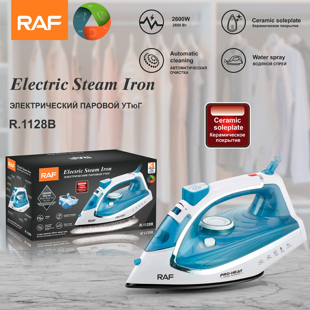 RAF European Standard Electric Iron Steam Household Electric Iron Handheld Portable Ironing Machine Multi-Function Three-Speed