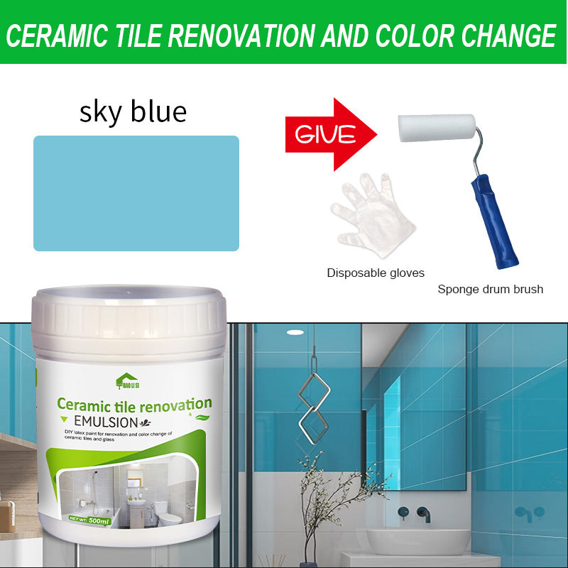 Water-based Tile Paint Bathroom Renovation Color Change Floor Coating Waterproof Wear-resistant Glass Latex Paint Mildew-proof