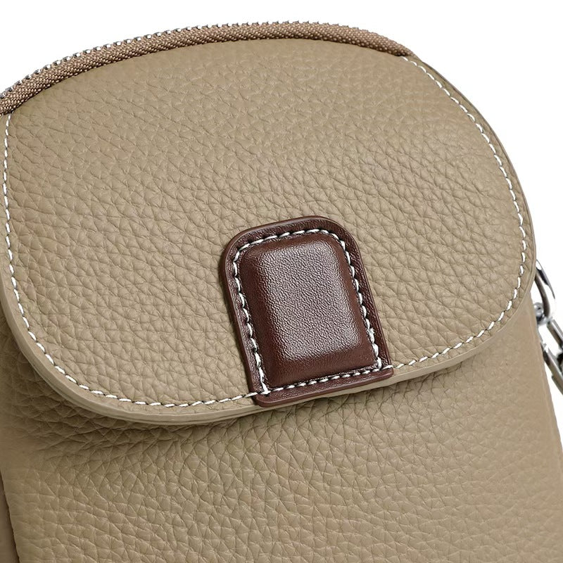 Genuine Leather Phone Bag for Women, Crossbody New Lightweight Bag, Summer Fashion Soft Leather High-End Mini Small Bag