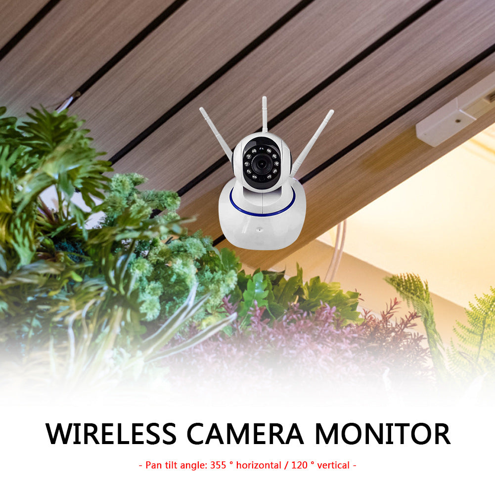 Yoosee Webcam with Three Antennas, Strong for Bald Heads Home Wireless Video Surveillance Camera Worth Watching APP