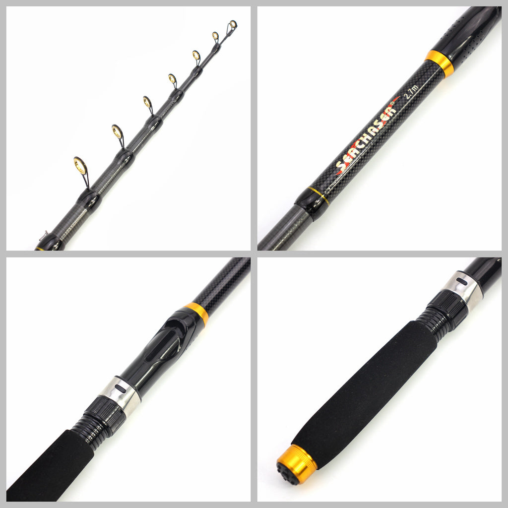 Portable Ultra-Short Small Sea Rod Carbon Fiber Telescopic Lure Rod Mini Long Cast Snakehead Carp Rod FBA