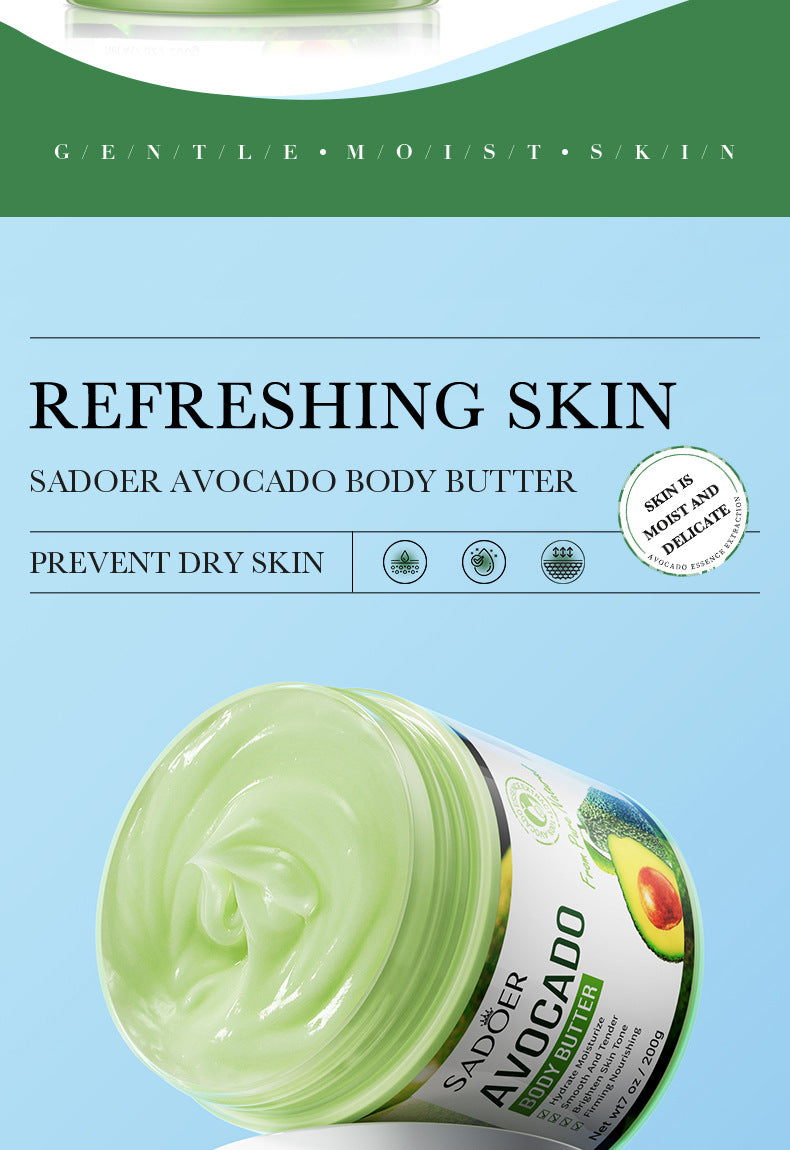 Full English Plant Body Lotion SADOER Avocado Moisturizing Rose Butter Body Lotion  Wholesale