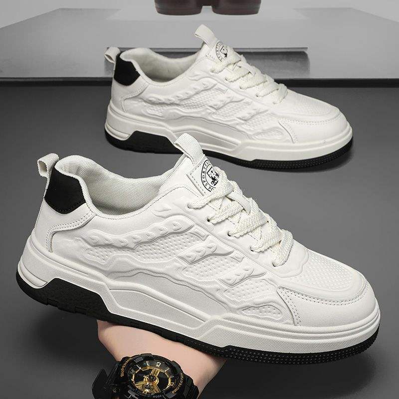 Paul2025Campus New Spring Summer Breathable Trendy White Sneakers Casual Height-Increasing Sports Shoes Board Shoes