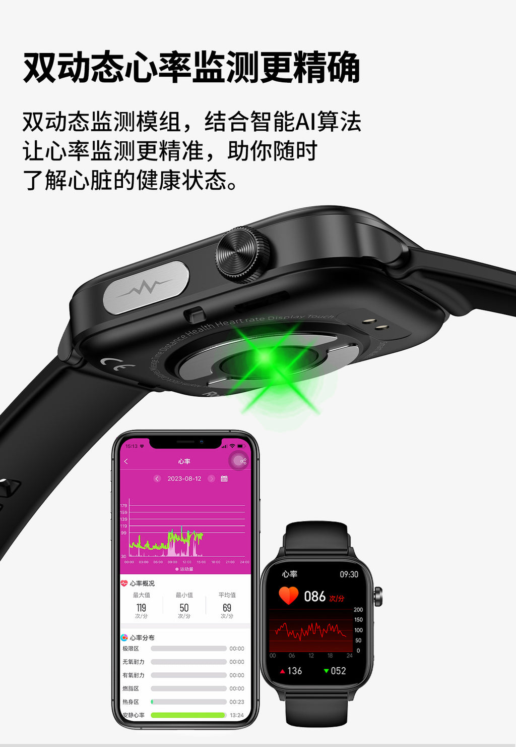 et570Smart Watch Bluetooth Calling ECG ECG function true heart rate true blood oxygen smartwatch