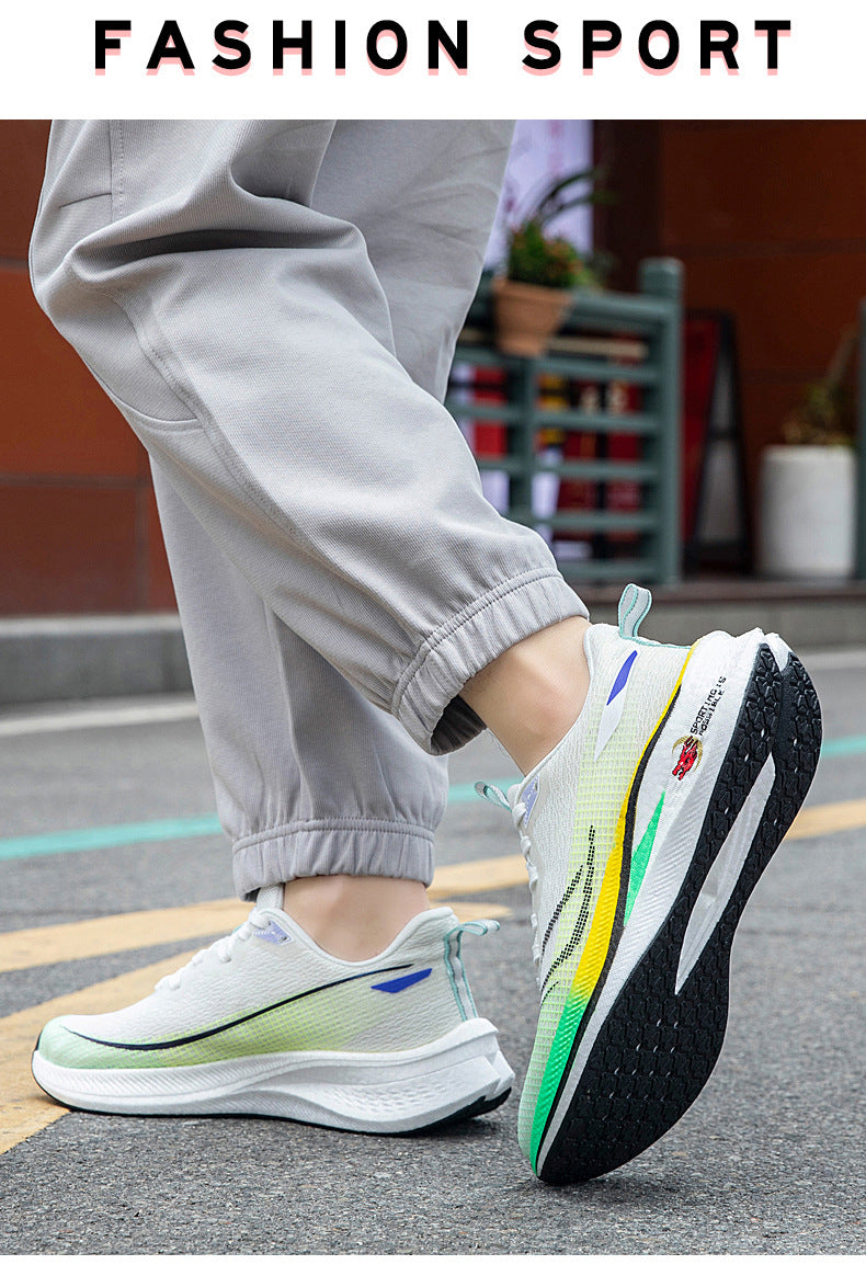 Red Rabbit7pro Breathable Mesh Popcorn Carbon Plate Running Shoes Men and Women Students Sports Sneakers Casual Jogging Shoes