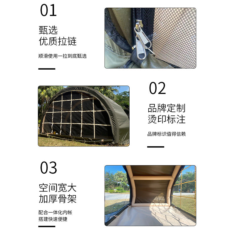New Product Outdoor Camping Inflatable Tent Sunshade Sun Protection Rainproof Travel Car Roof Tent Semi-Circular Tent
