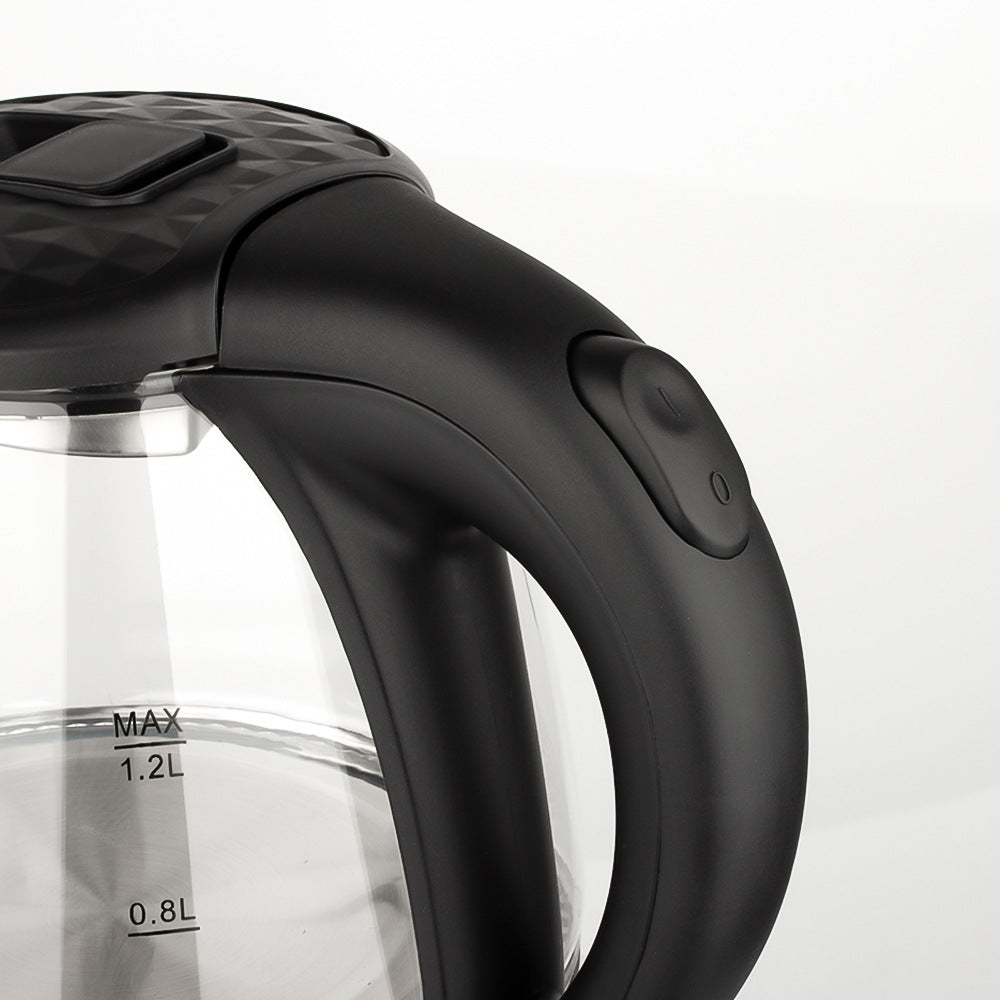 RAF European Standard Electric Kettle Stainless Steel Transparent Glass Small Household Electric Kettle for Home Use1.2L