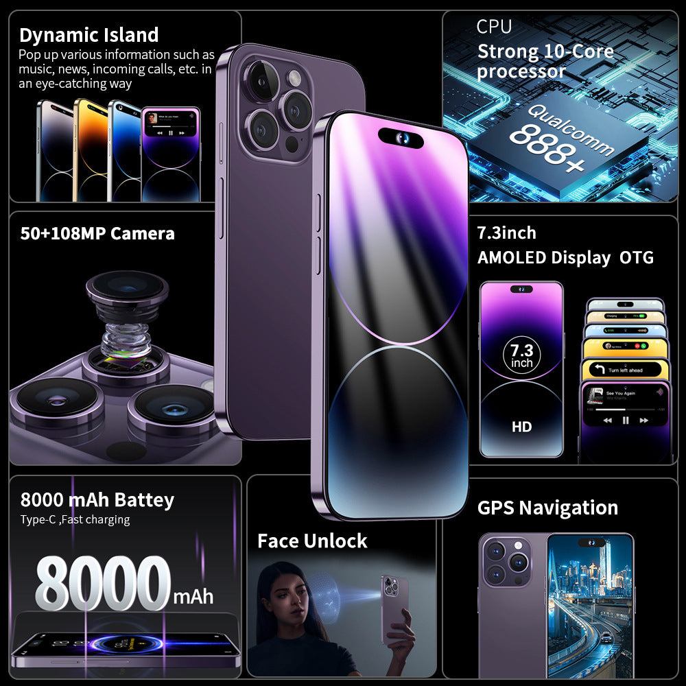 Popular i15proMax Smartphone6.5High Definition Large Screen Mobile Phone1+16Android Phone Wholesale