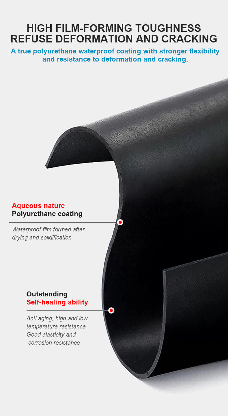 Waterproof Polyurethane Coating Roof Window Sill Liquid Membrane Flat House Crack Leak Sealant Anti-Seepage