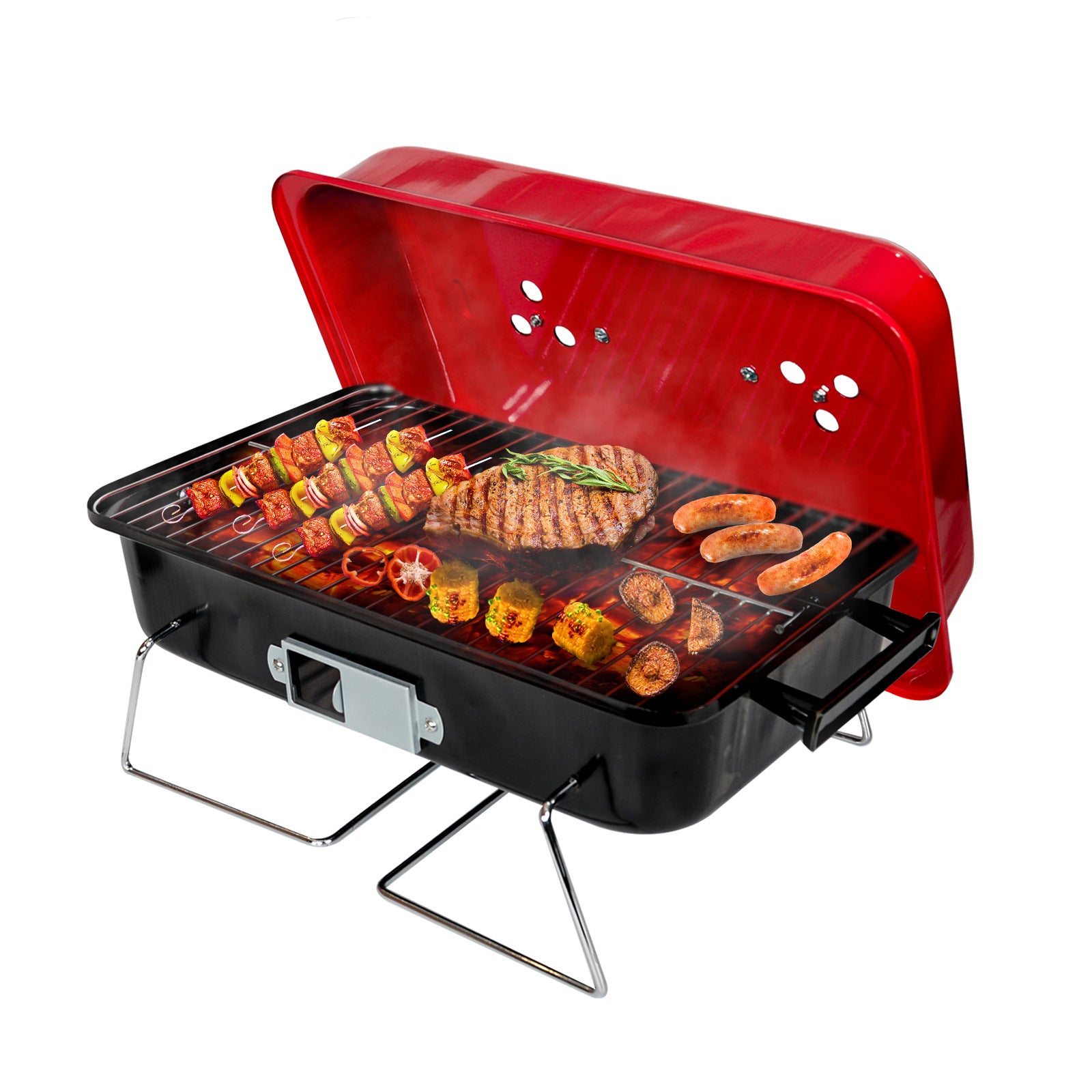 Outdoor Camping BBQ Stove, Portable Stove for Tea Brewing and Barbecue, Camping Stove, Household BBQ Rack Accessories