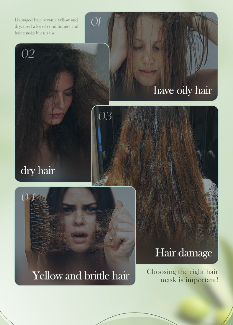 Olive Oil Hair Mask350g SADOER Repair and Improve Frizz Bagged Hair Mask Cross-Border Wholesale