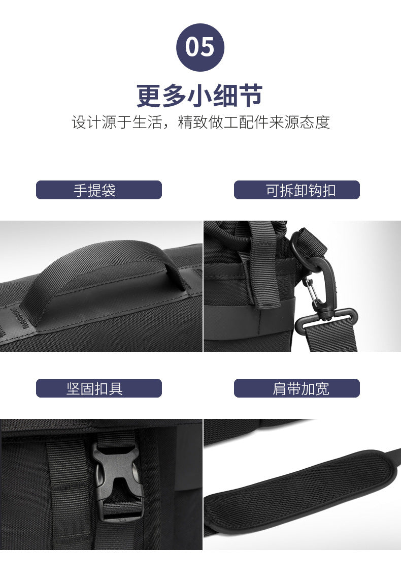 Men's Messenger Bag Multifunctional Crossbody Bag Waterproof Cycling Shoulder Bag Outdoor Commuting Tactical Style Men's Satchel