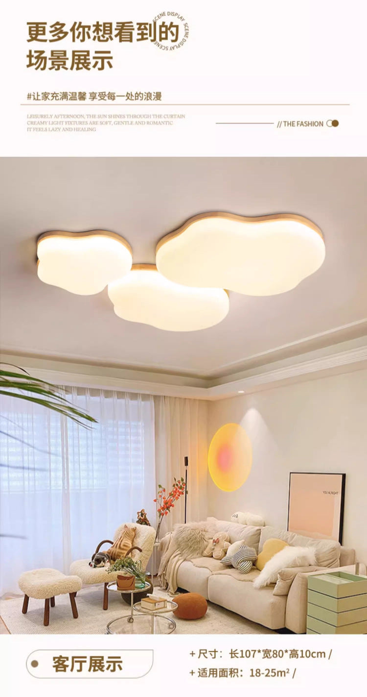 Bedroom Ceiling Lamp Modern Minimalist Irregular Cloud Study Lamp Nordic Art LED Master Bedroom Room Full Spectrum