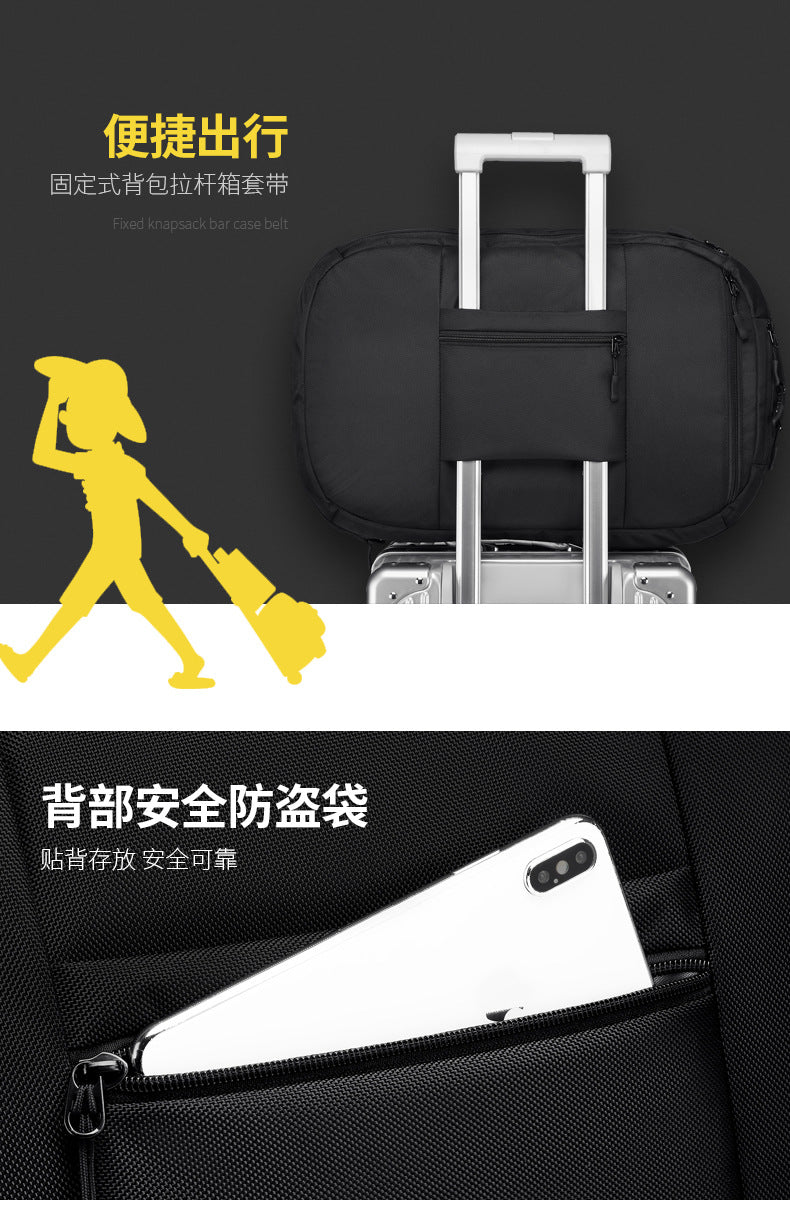 ozuko Business Backpack Men's Computer Backpack Large capacity simple trendy waterproof travel commuter bag