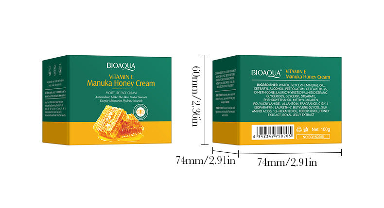 Vitamin E Manuka Honey Face Cream BIOAOUA Moisturizing and Nourishing Face Cream Cross-Border Wholesale