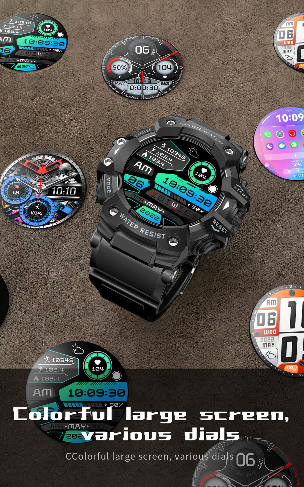 LC21Smart Watch Bluetooth Call True Heart Rate Step Sleep Compass Deep Waterproof Mechanical Style Sports