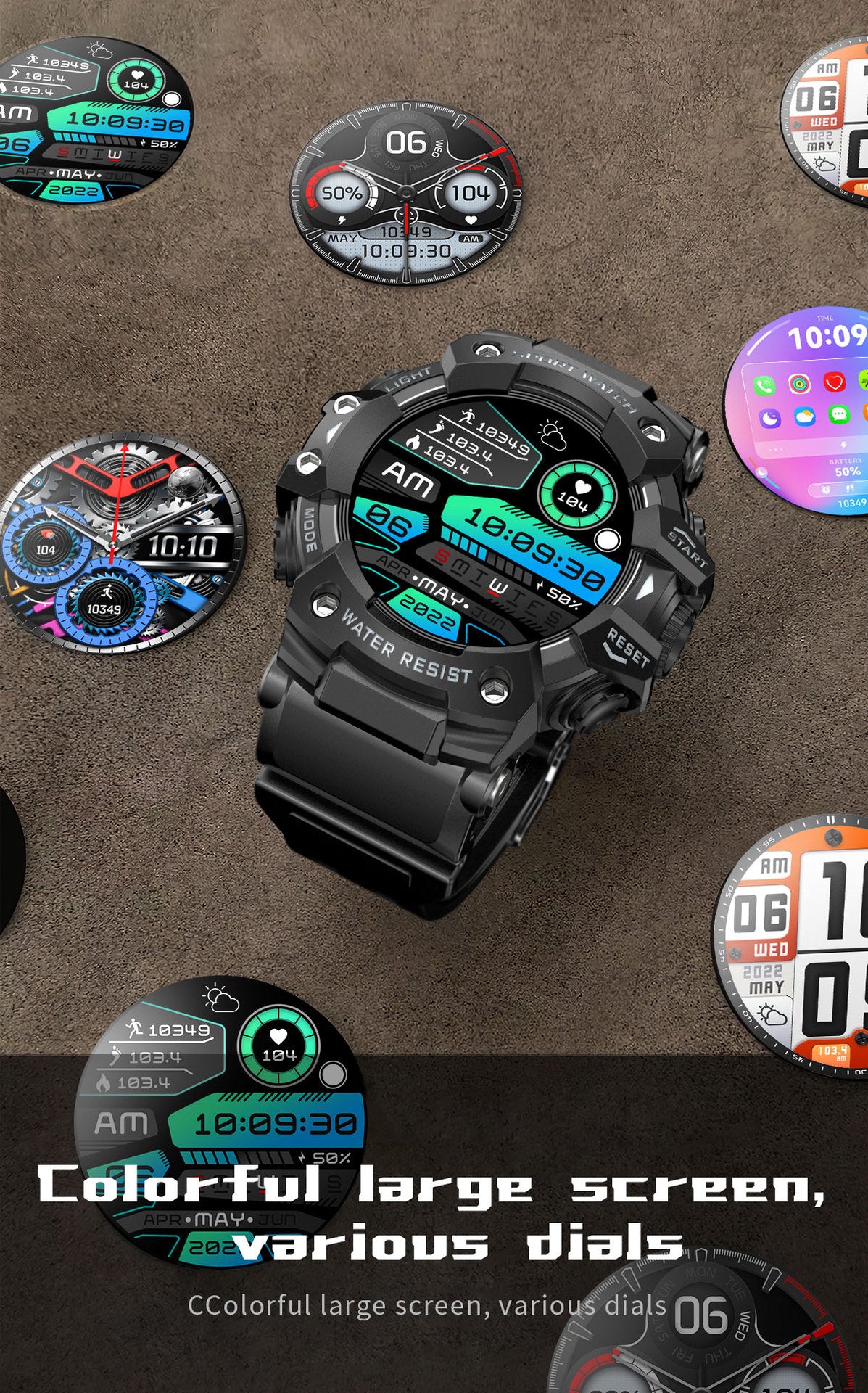 LC21Smart Watch Bluetooth Call True Heart Rate Step Sleep Compass Deep Waterproof Mechanical Style Sports