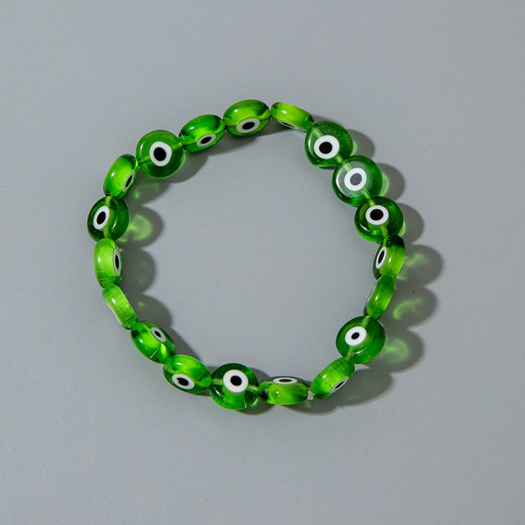 European and American Ornament Bohemian Devil's Eye Beaded Bracelet  Fashionable and Unique Eye Elastic Bracelet Wholesale