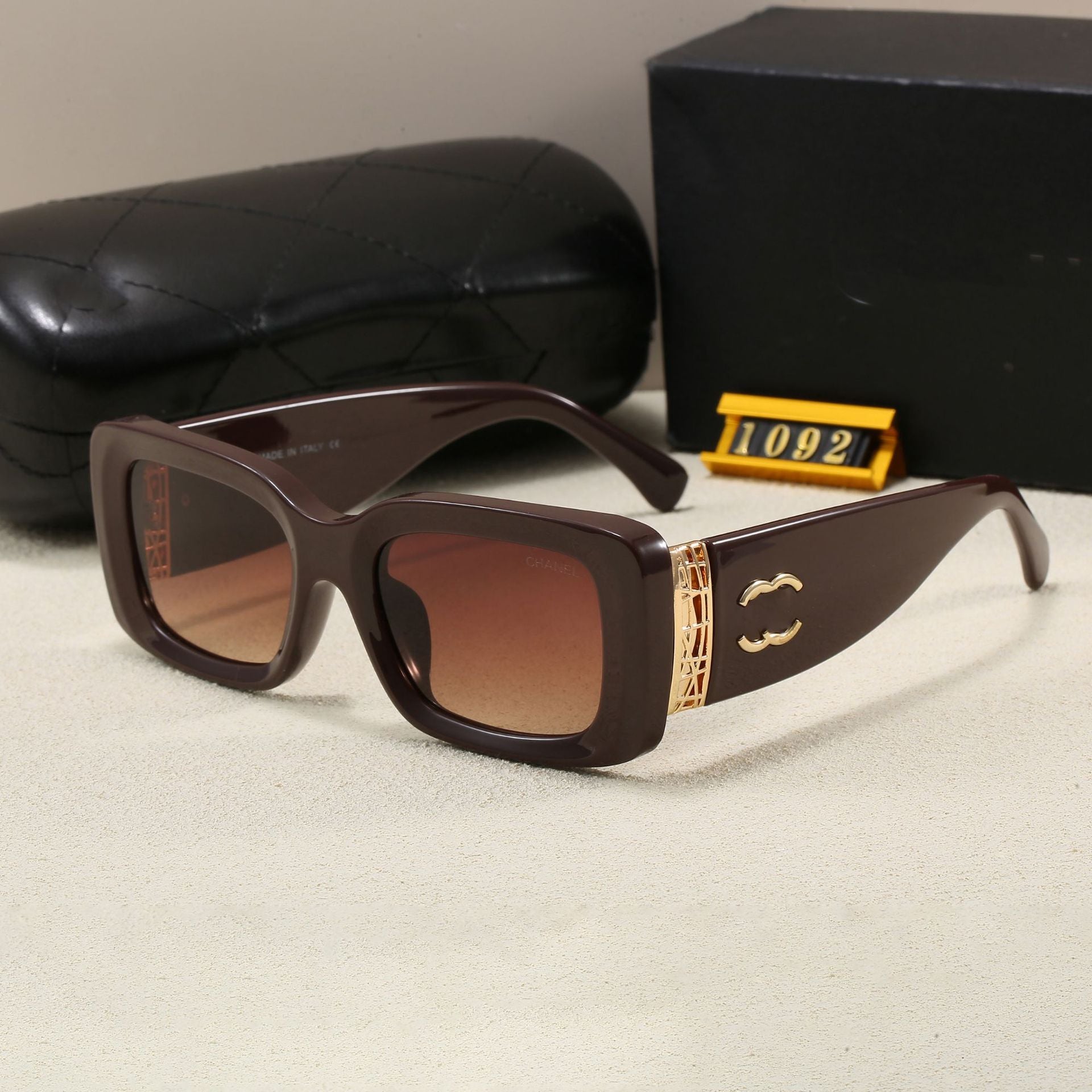 New Chanel-style Sunglasses ins Feng Xiaohong Book Internet Celebrity Same Style Personality Square Frame Fashion Sunglasses for Women