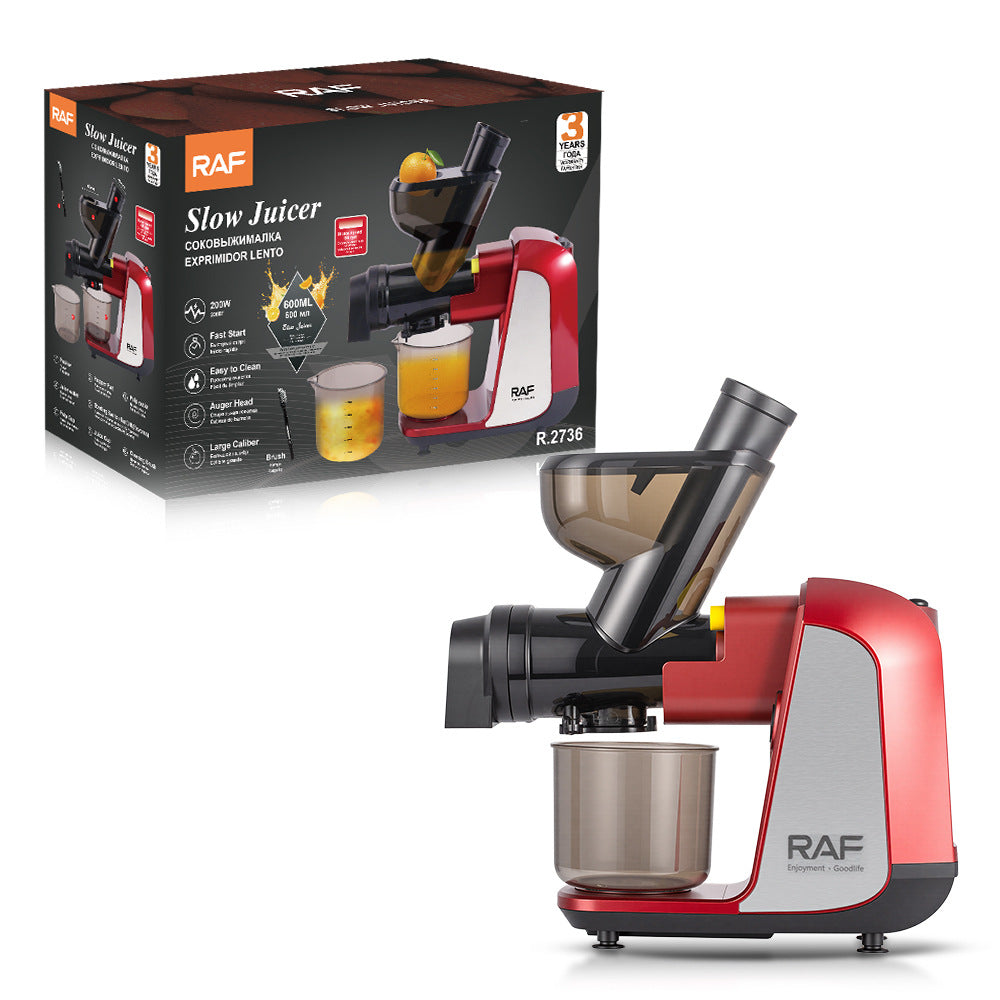 RAF European Standard Large Caliber Slow Juicer Household Fully Automatic Fruit and Vegetable Extractor Easy to Clean Multi-Functional