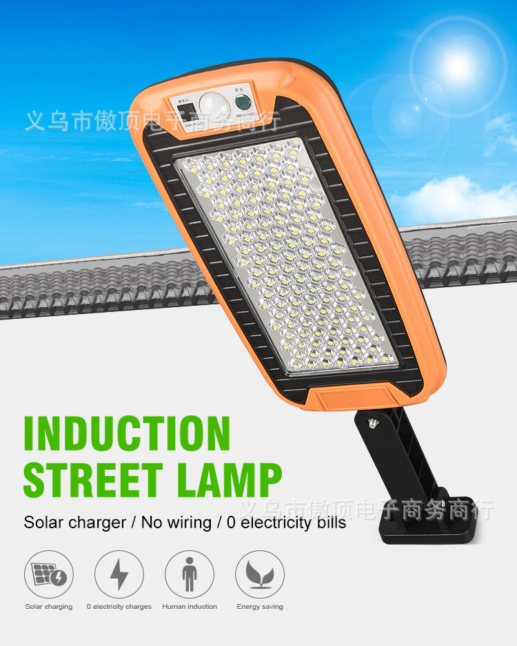 New Solar Light Outdoor Human Body Induction Light with Remote Control Wall Light Waterproof Garden Light LED Garage Light Street Light