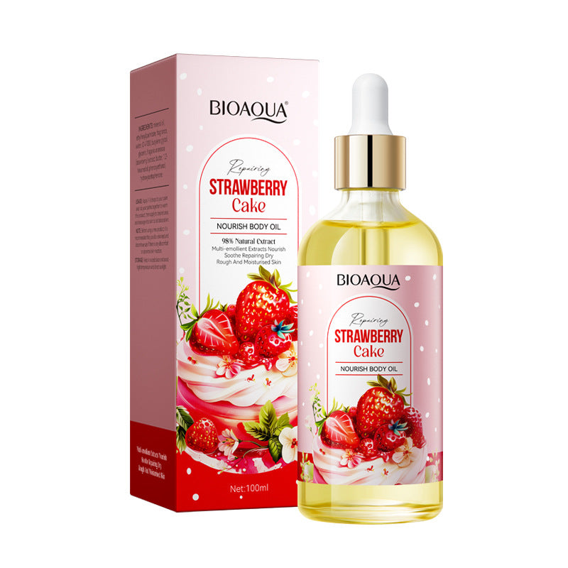 Full English Strawberry Cake Nourishing Body Oil BIOAOUA Moisturizing skin essence  foreign trade wholesale