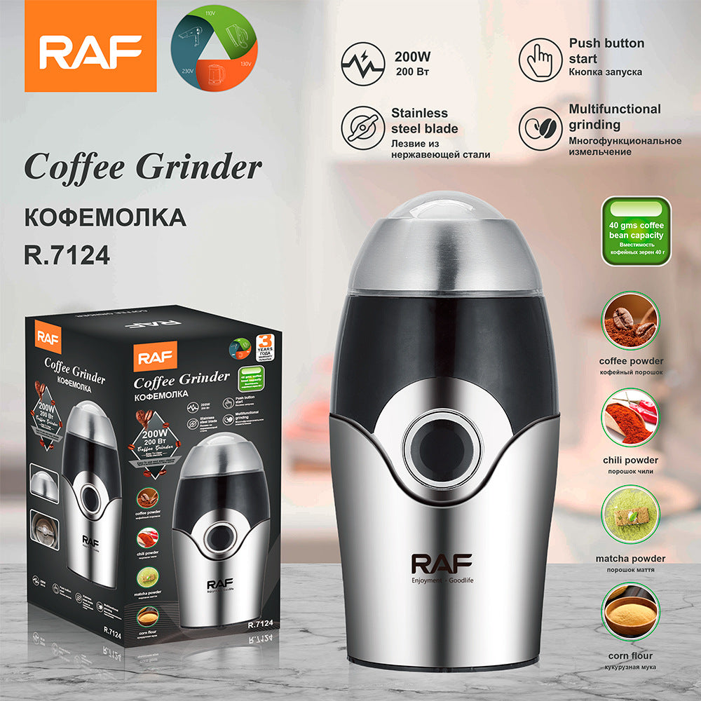 RAF European Standard Coffee Grinder Electric Grinder Automatic Small Coffee Bean Grinder