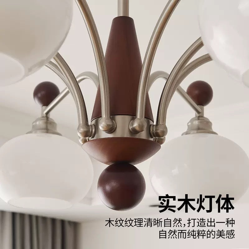 Vintage Retro Solid Wood Living Room Designer Persimmon Pendant Light Vintage French Cream Style Bedroom Living Room Dining Room Light