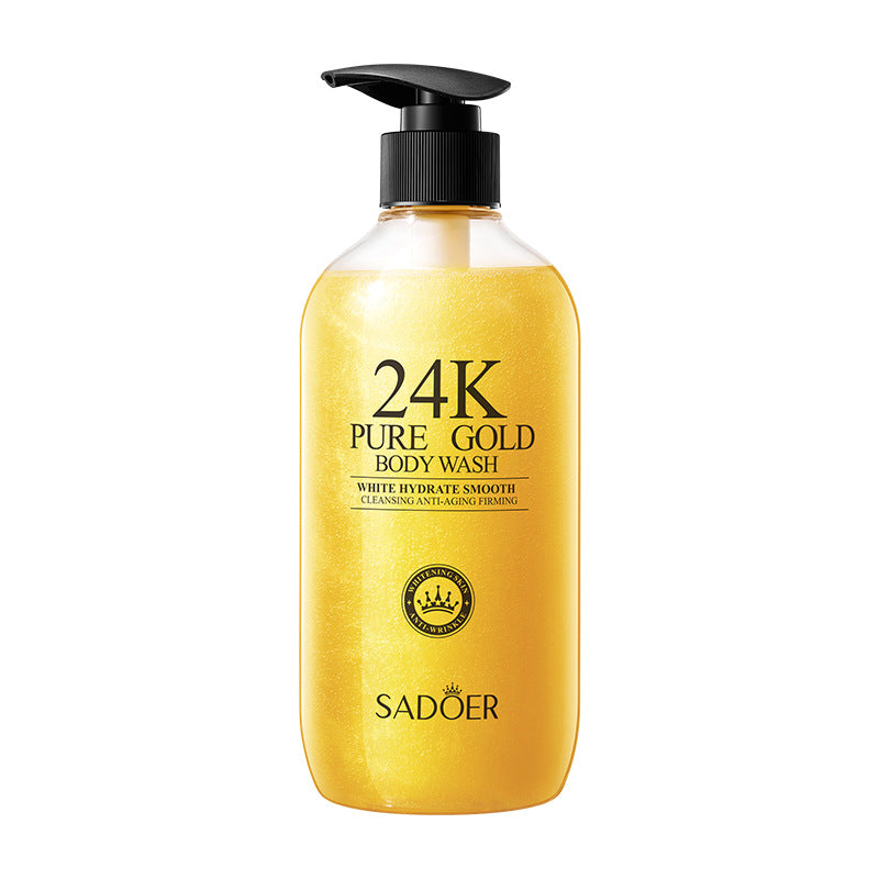 24K Gold Shower Gel500ml SADOER Cleansing and Moisturizing Fragrance Body Wash Cross-Border Wholesale