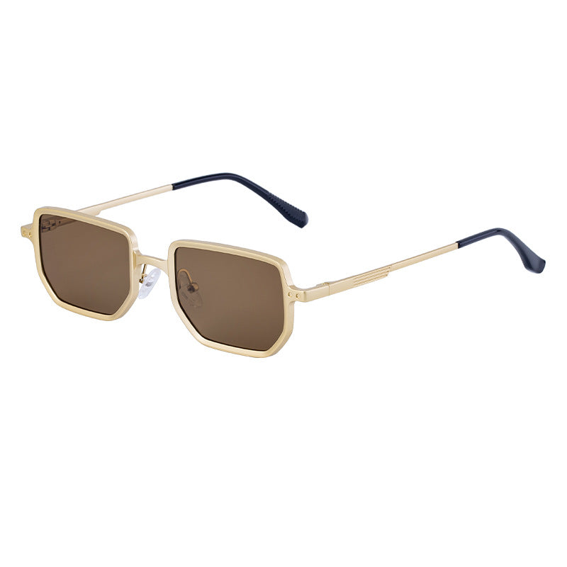 2025New Square Frame Sunglasses for Men with Metal Spring Temples, Sun Protection Glasses, Wholesale for Men shades