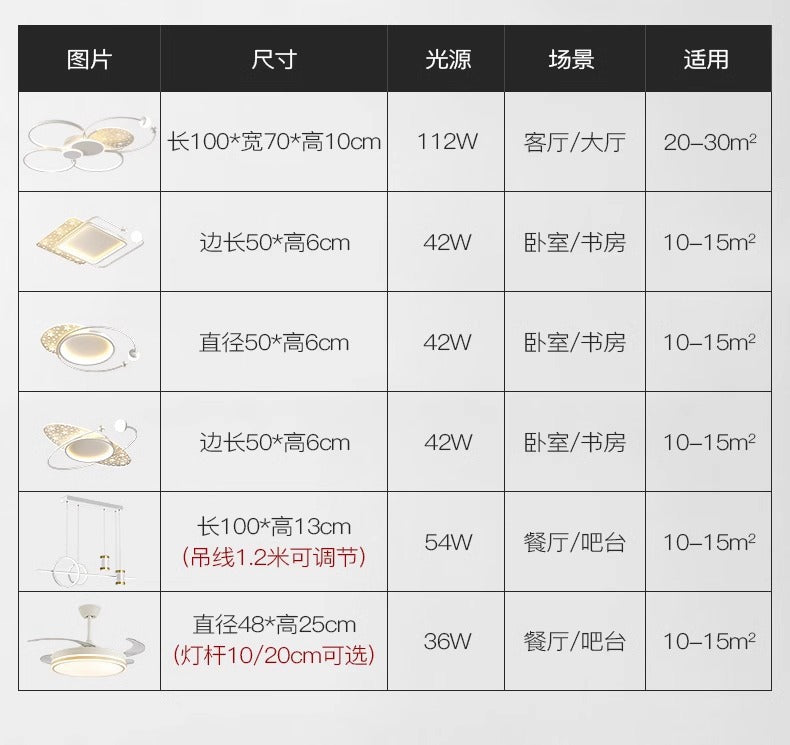 Living room lamp simple modern elegant led Starry Sky Ceiling Light Set Full House Package2025New Year's Bedroom Lamp