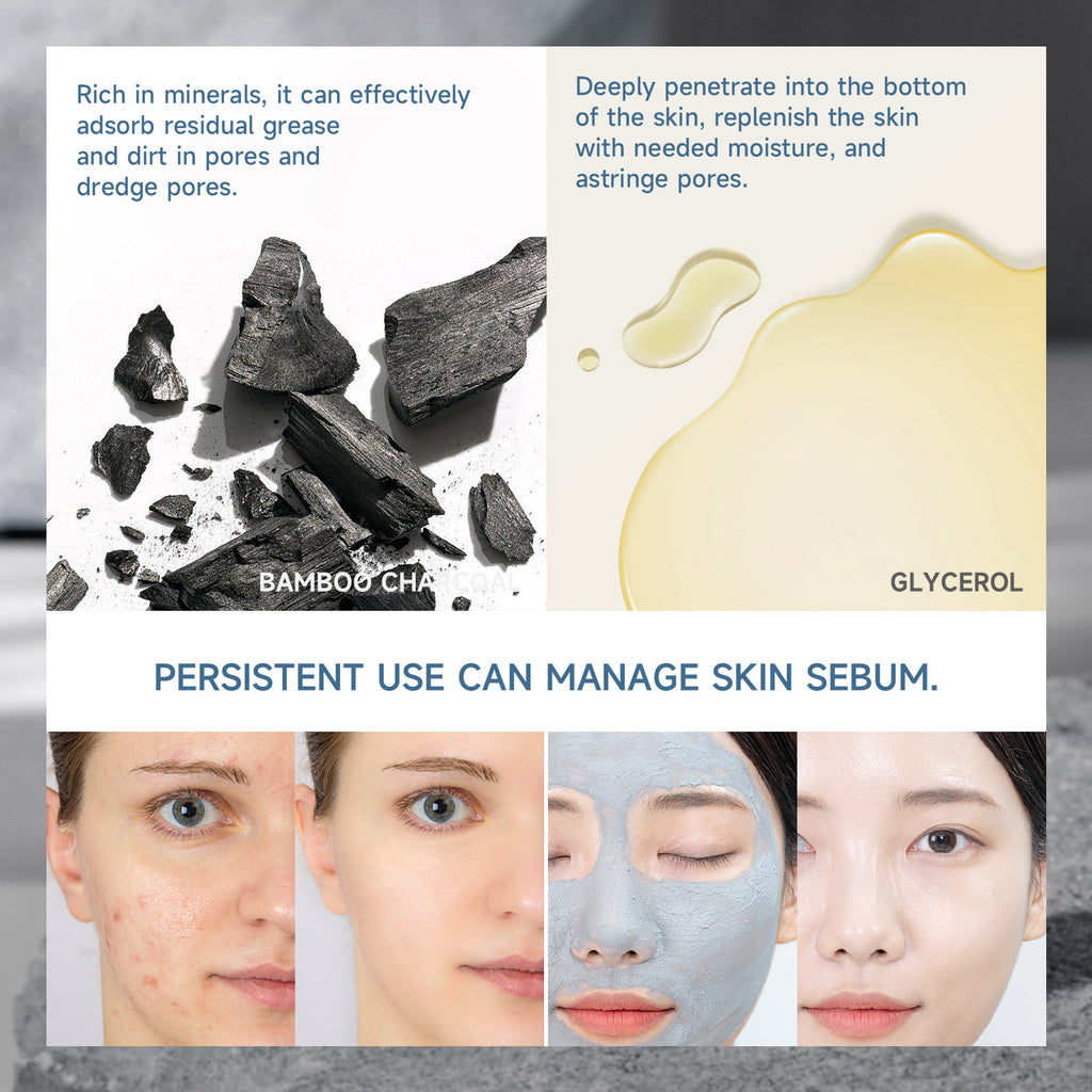 Exclusive Supply sheloves Bamboo Carbon Solid Mask Moisturizing Cleansing Remove Blackheads Oily Skin Smear Mud Mask Stick