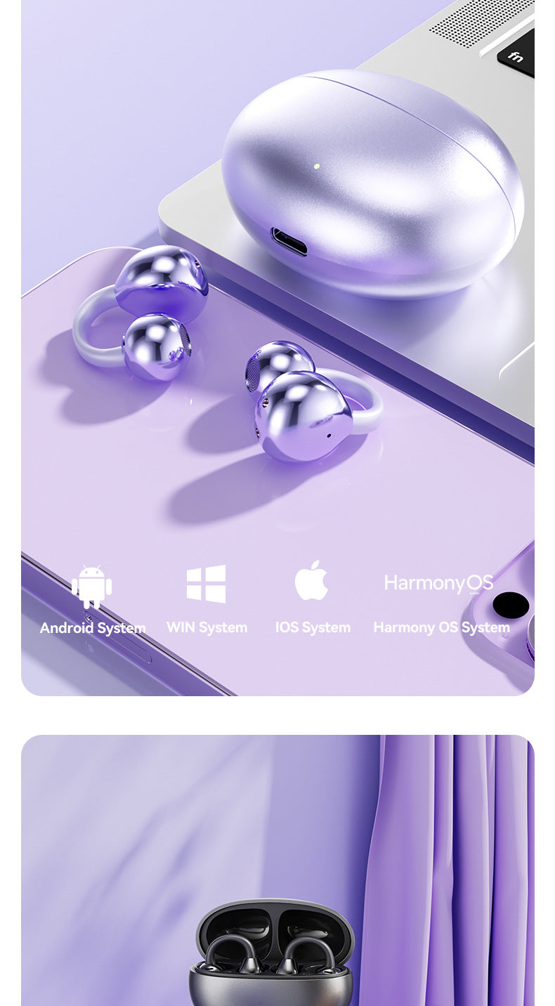 Popular M91AI Smart Translation Bluetooth Earbuds Clip-on High-Quality Bone Conduction Wireless Bluetooth Earbuds
