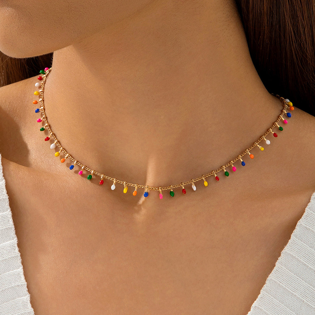 European and American Jewelry Retro Light Luxury High-end Cross Necklace Fashionable Tassel Multi-layer Stacking Wear Y Type Necklace