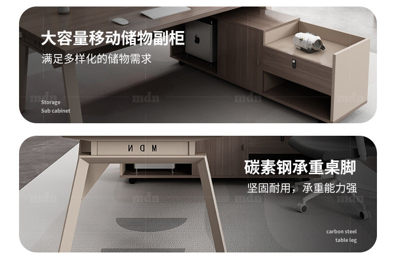 Office Desk Boss Desk and Chair Set Manager Supervisor Light Luxury High-End Office Desk and Chair Set Executive Office Desk