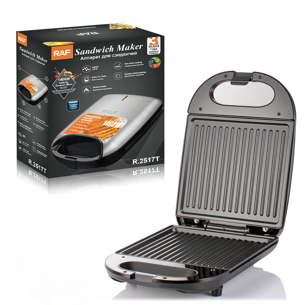 RAF European Standard Household Dual Multifunctional Toast Bread Waffle Breakfast Machine Heating Steak Maker R2517T