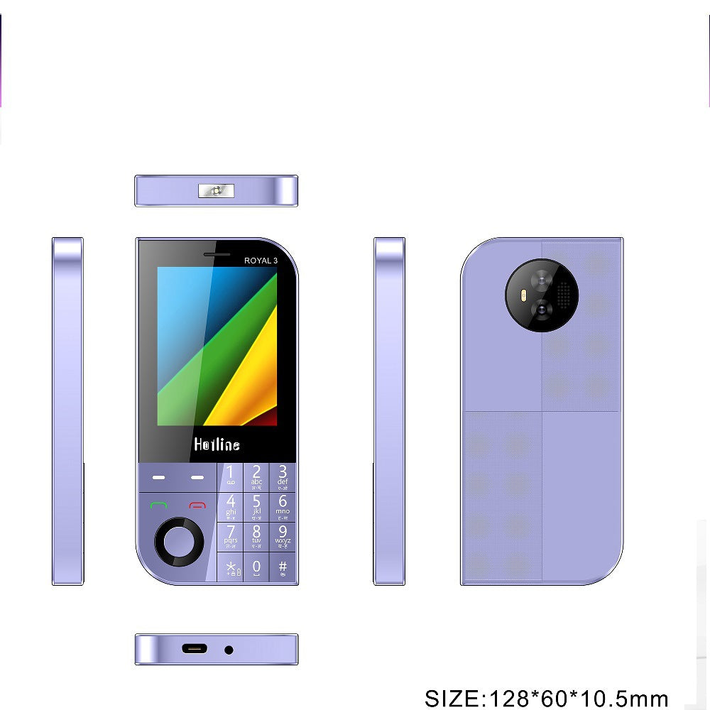 New GSM GPRS Large Screen2G Button phone for elderly and students2500mAh Battery