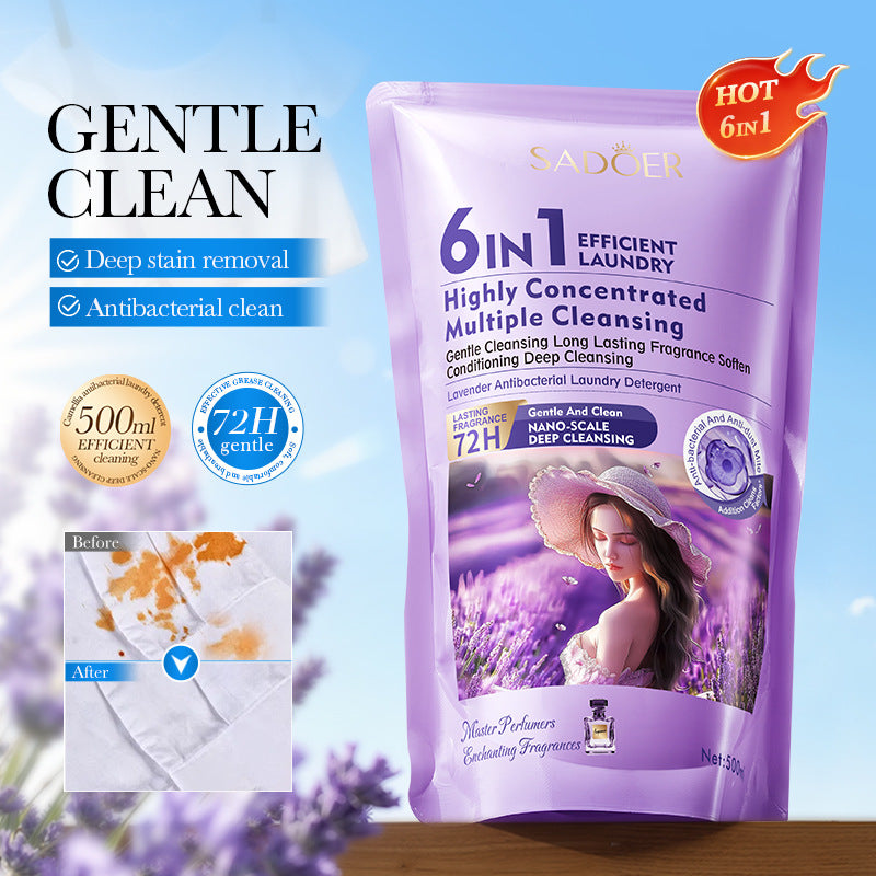 Cross-border Lavender Antibacterial Laundry Detergent500ml Fragrance Cleaning Clean Clothing Export Manufacturer Wholesale